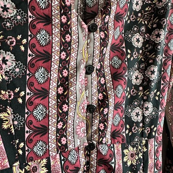 American Rag Cie Fit & Flare Dress | Hippie Boho Bell Sleeve Mini Dress | Size S - Picture 3 of 8